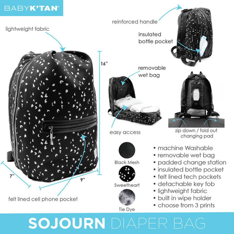Baby K'Tan Sojourn Backpack Diaper Bag - Sweetheart