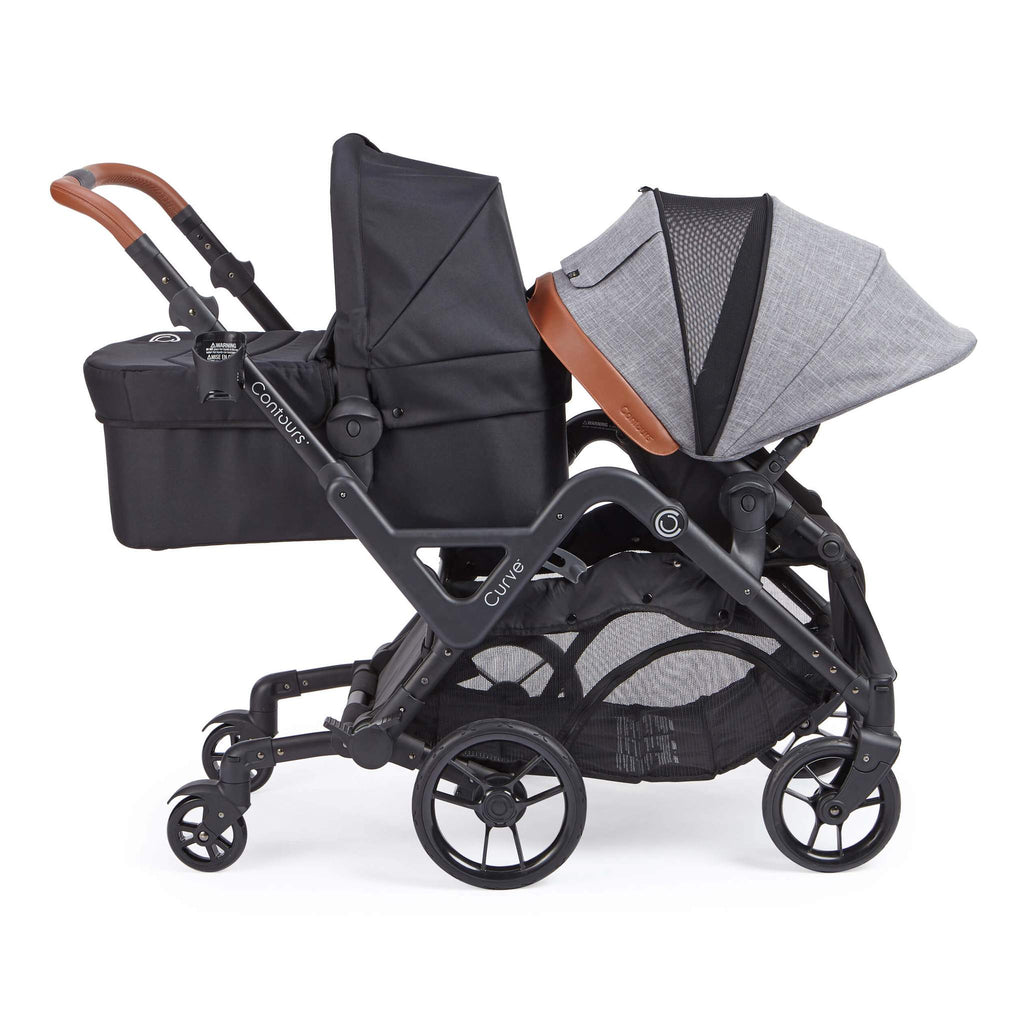Contours Curve Double Stroller Graphite Gray Baby Common