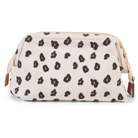 ChildHome Baby Necessities Toiletry Bag - Canvas Leopard