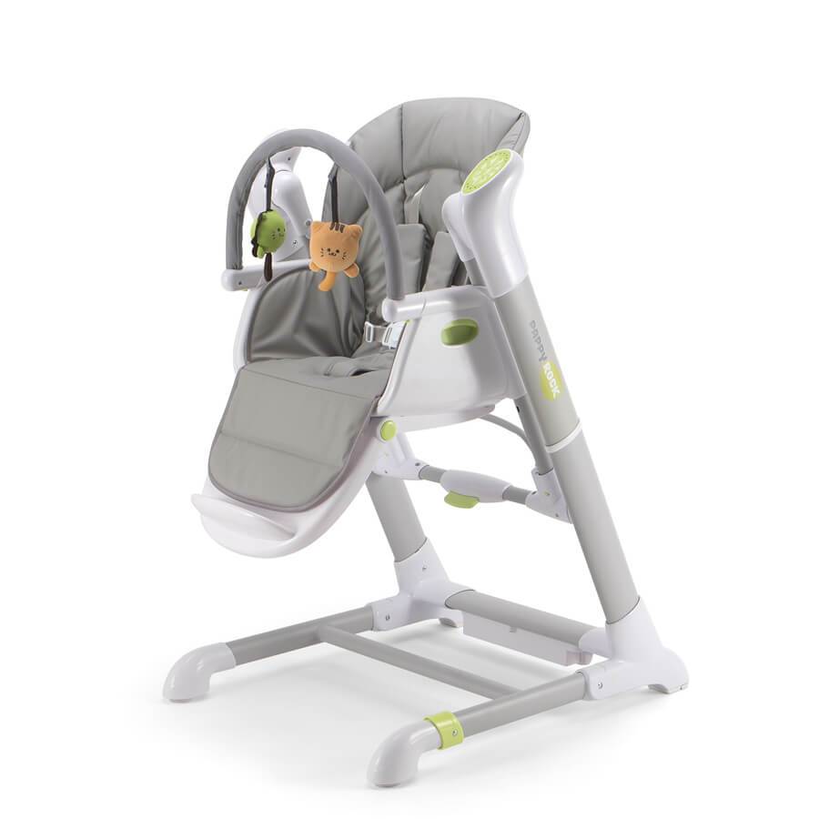Pali Pappy Rock High Chair and Swing - Gray